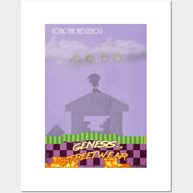 Genesis Streetwear - Minimalist Soniku Wall Art by retromegahero